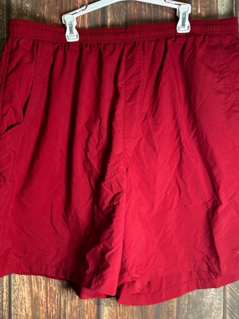 Columbia PFG Men's Red Fishing Athletic Shorts XL Mesh Lined Drawstring